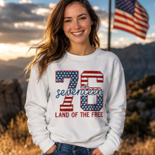 Sweatshirt 1776 Amérique Terre de la Liberté Vintage