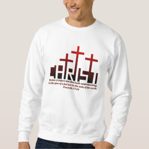 Sweatshirt 17h24 de proverbes de vers de bible d'illusion
