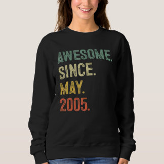 Sweatshirt 18 Ans Cadeaux Awesome Depuis Mai 2005 18th Bir