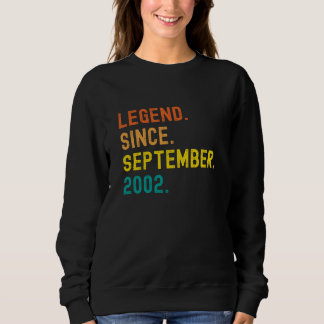 Sweatshirt 19e anniversaire Cadeau 19 ans légende depuis