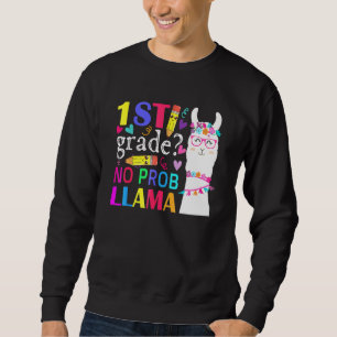 Sweatshirt 1ère année No Prob Llama enseignant élève Premier