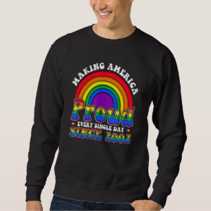 Sweatshirt 20e anniversaire Lgbt Gay pride lesbien heureux Bi
