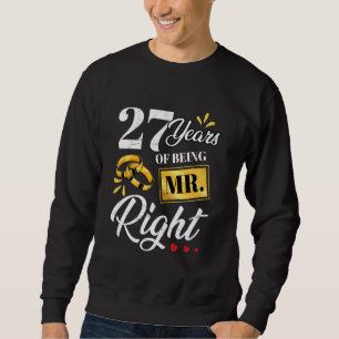 Sweatshirt 27 Ans D'Être M. Right Funny Couple Mariage A