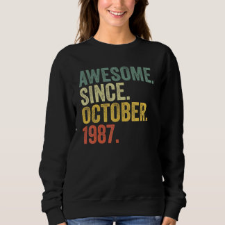 Sweatshirt 35e anniversaire stupéfiant depuis octobre 1987 35