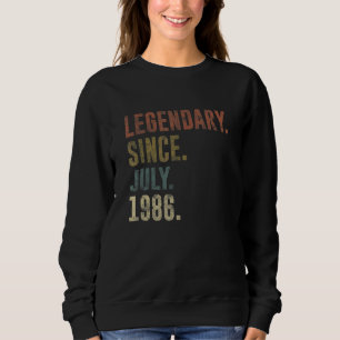 Sweatshirt 36e anniversaire Légende Vintage depuis juillet 19