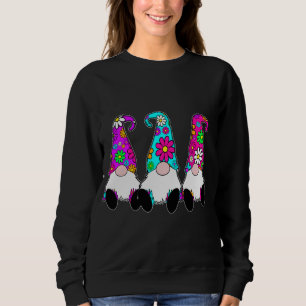 Sweatshirt 3 Hippie Gnomes Daisy Flower Casquette Retro Peace
