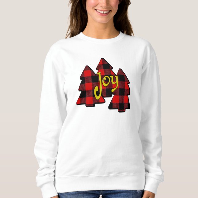 SWEATSHIRT 3 NOËL PLANIFIÉS ROUGES ET JOIE (Devant)