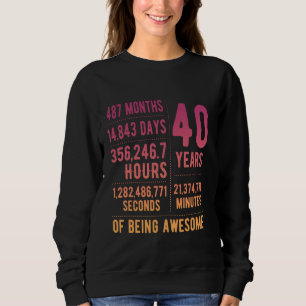 Sweatshirt 40e anniversaire Hommes & Femmes Amusant 40 ans