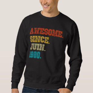 Sweatshirt 42e anniversaire stupéfiant depuis février 1980 42