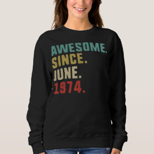 Sweatshirt 48e anniversaire Hommes stupéfaits depuis juin 197