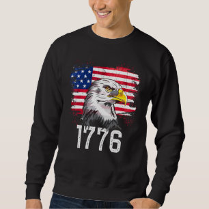 Sweatshirt 4 juillet 1776 États-Unis Drapeau Et Aigle Amériqu