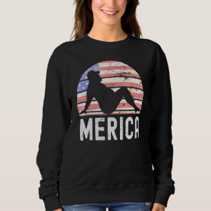 Sweatshirt 4 juillet Merica Fat Party Boire Adulte Plaisanter