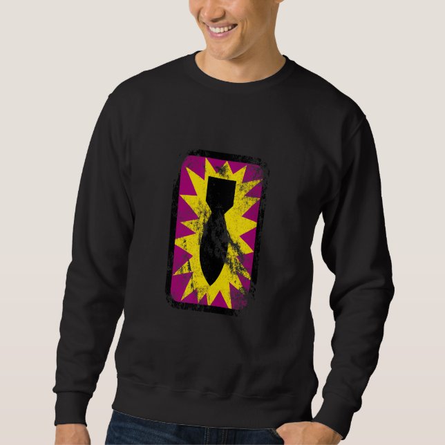 Sweatshirt 52e Groupe d'ordonnance Eod Patch  Aspect usé vint (Devant)