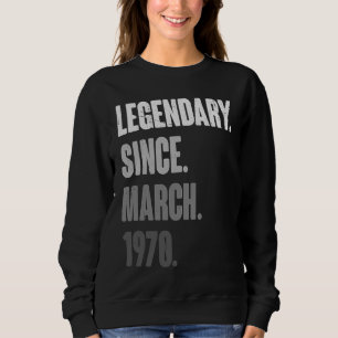 Sweatshirt 53 Ans Vintage 1970 Anniversaire 53 Mars Déco