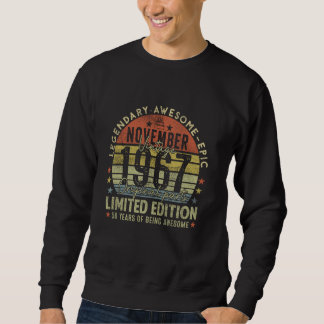 Sweatshirt 58e anniversaire Cadeaux Vintage novembre 1967 58 