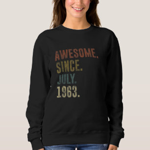 Sweatshirt 59e anniversaire Vintage stupéfiant depuis juillet