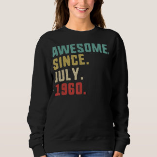 Sweatshirt 62e anniversaire Hommes stupéfaits depuis juillet