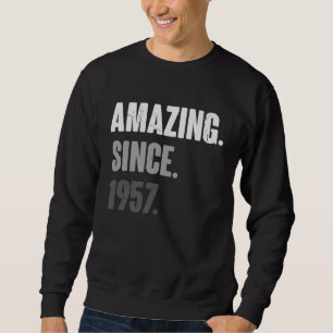 Sweatshirt 66 Ans Vintage 1957 Anniversaire 66e Décoration