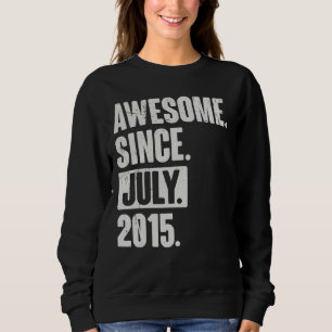 Sweatshirt 7 Ans 7ème anniversaire Awesome depuis Juillet 201