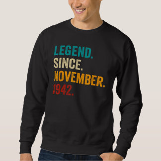 Sweatshirt 80 ans 80e anniversaire Hommes Légende depuis nov