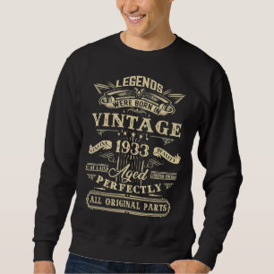Sweatshirt 89ème Anniversaire Vintage Pour Légendes Né 1933 8