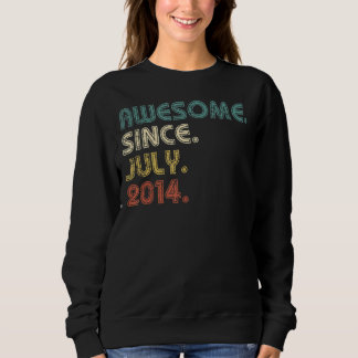 Sweatshirt 8 Ans Awesome depuis Juillet 2014 8e Anniversaire