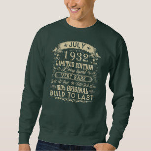 Sweatshirt 90e anniversaire Cadeaux 90 ans rétro Vintage
