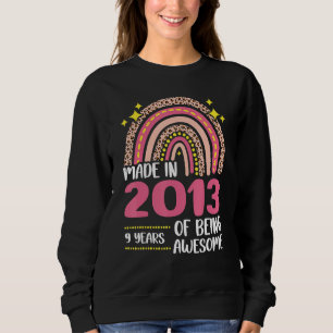 Sweatshirt 9 Ans 9E Anniversaire Né En 2013 Femmes Filles