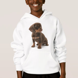 Sweatshirt à capuchon de chiot de teckel