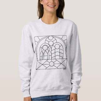Sweatshirt à col créwural d'art