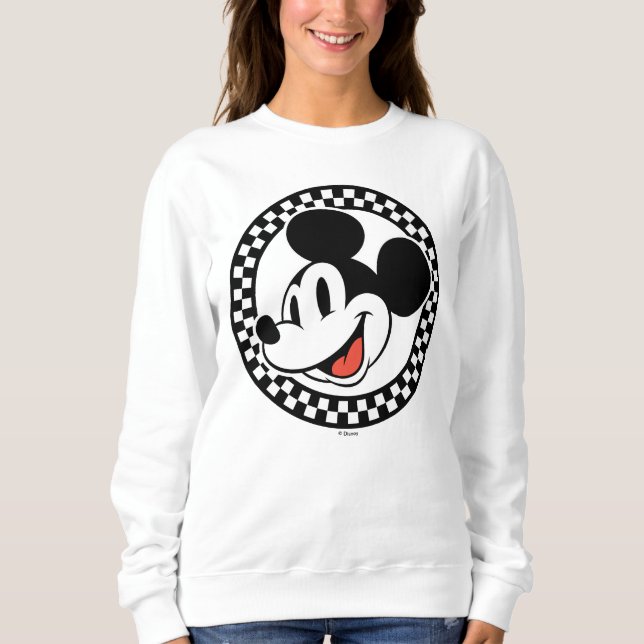 Sweatshirt À damiers classique Retro Mickey (Devant)