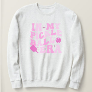 Sweatshirt À l'ère de mon Pickleball Lettres Super roses