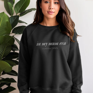 Sweatshirt À Mon Époque Maman Personnalisée Mère Col Col Col