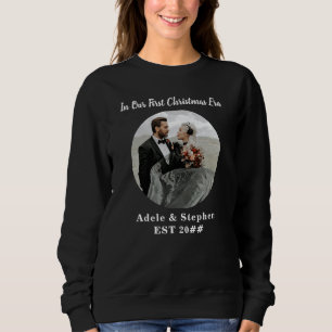 Sweatshirt À mon époque, notre première photo Mariage de Noël