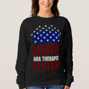 Sweatshirt Aba Thérapiste Nous Drapeau Comportement Analyste