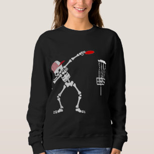 Sweatshirt abbing Skeleton wear a Disc Golf Player Hallowe