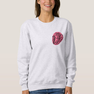 Sweatshirt Abstrait Boho Tache De Peinture Avec Fleurs Sauvag