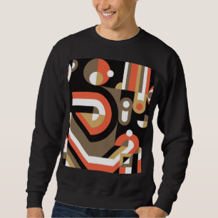 Sweatshirt Abstrait géométrique : Conception futuriste de l'o