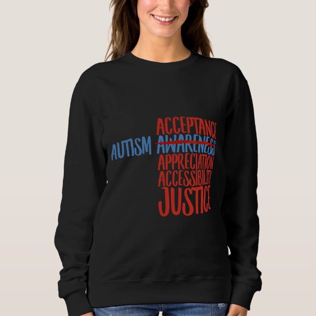 Sweatshirt Acceptation de l'autisme (Devant)