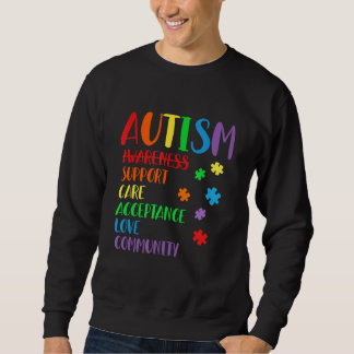 Sweatshirt Acceptation des soins de sensibilisation sur l'aut