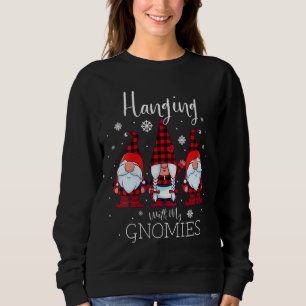 Sweatshirt Accrocher Avec Mes Gnomies Buffalo Plaid Ga