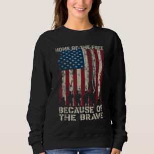Sweatshirt Accueil De La Libération À Cause De La Brave Trous
