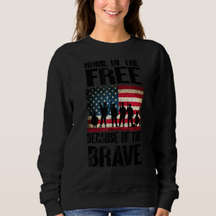 Sweatshirt Accueil De La Liberté À Cause Du Brave Drapeau Usa