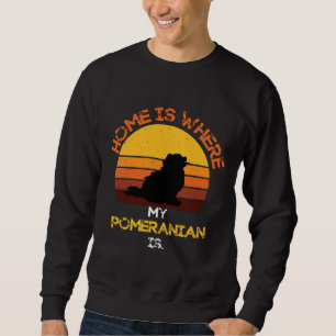Sweatshirt Accueil Mon Poméranien Est Drôle Citation Chien Co