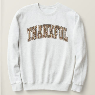 Sweatshirt Action de grâce Varsity Rétro Imprimé Léopard Reco