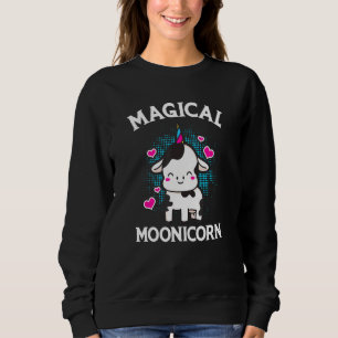Sweatshirt Adorable Vache Unicorn Corne Glace Cone Crème Magi