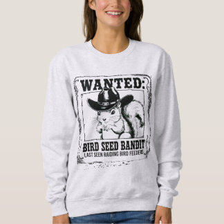 Sweatshirt Affiche recherchée écureuil drôle | Bandit de grai