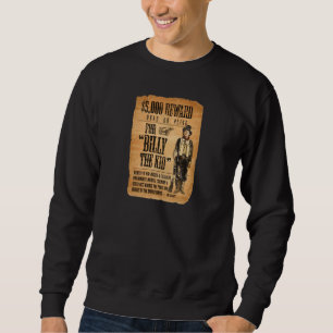 Sweatshirt Affiche vintage Recherchée/récompense pour Billy