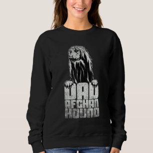 Sweatshirt Afghan Hound Papa Chien Vintage