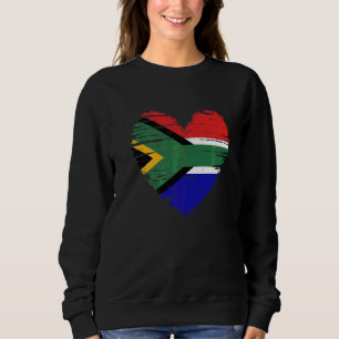 Sweatshirt Afrique du Sud Coeur Sud-Africaine Flag Pride